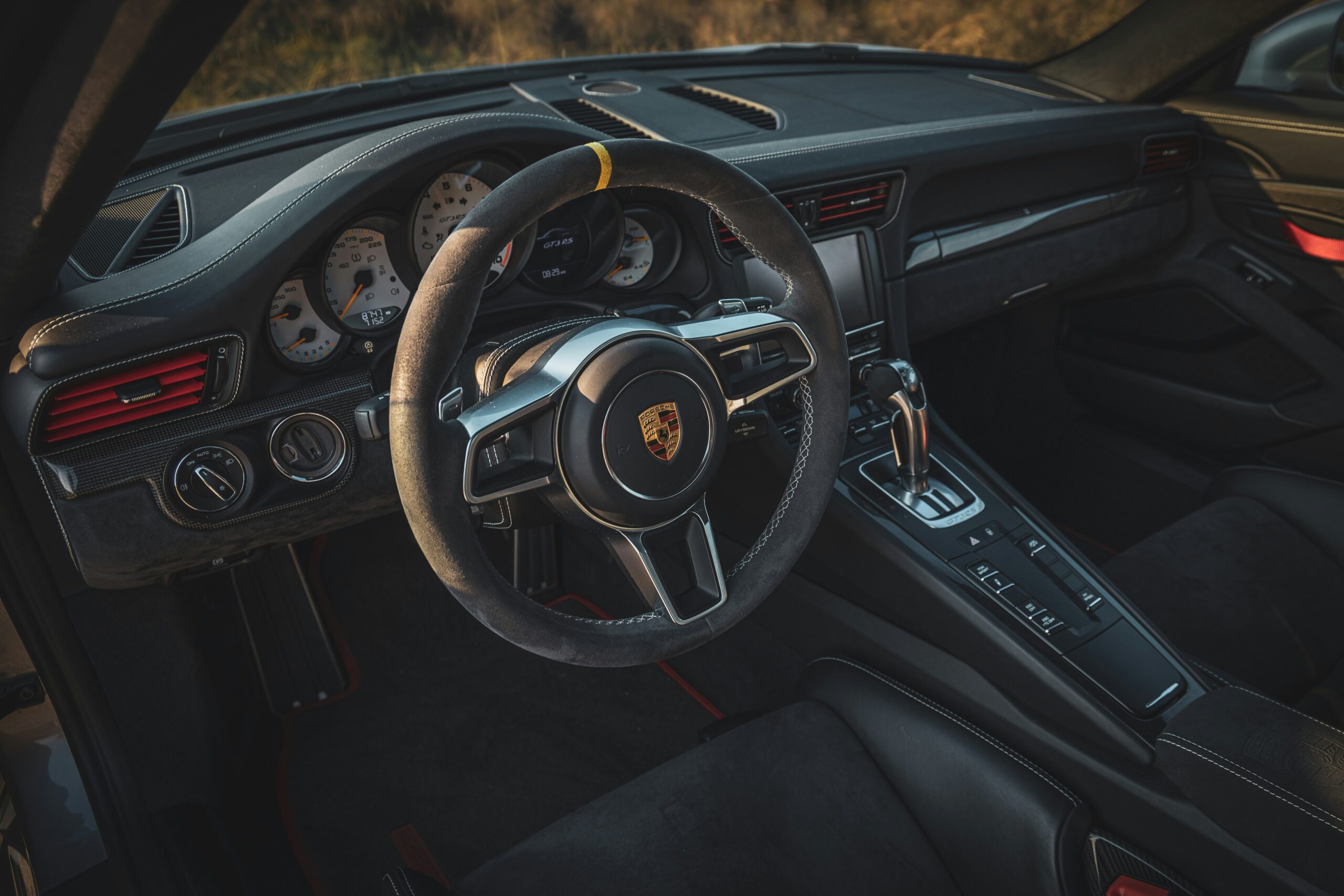 porsche interior detail cracks and crevices